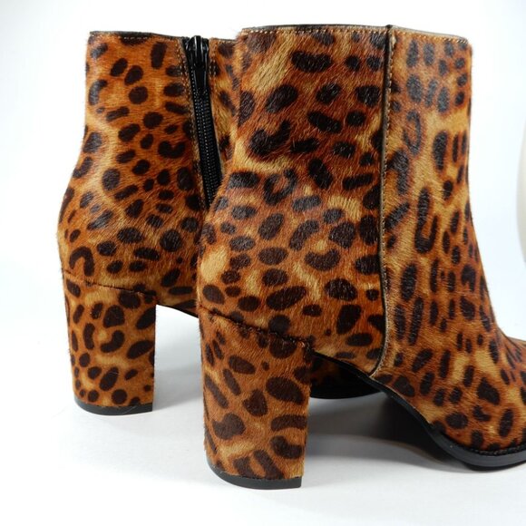 Steve Madden Jozie Bootie Size 7 Genuine Calf Hair Leather Leopard NEW $140 - Picture 7 of 12